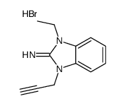 1-ethyl-3-prop-2-ynylbenzimidazol-3-ium-2-amine,bromide结构式