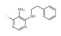 4,5-Pyrimidinediamine, 6-chloro-N4- (2-phenylethyl)-结构式