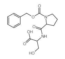 3-hydroxy-2-[(1-phenylmethoxycarbonylpyrrolidine-2-carbonyl)amino]propanoic acid结构式