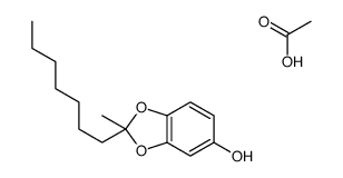 acetic acid,2-heptyl-2-methyl-1,3-benzodioxol-5-ol结构式