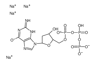 2'-deoxyguanosine 5'-(tetrasodium triphosphate)结构式