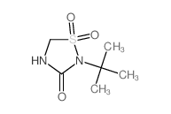 1,2,4-Thiadiazolidin-3-one,2-(1,1-dimethylethyl)-, 1,1-dioxide structure