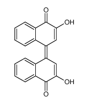 (Z)-3,3'-dihydroxy-4H,4'H-[1,1'-binaphthalenylidene]-4,4'-dione结构式