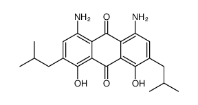 4,5-diamino-1,8-dihydroxy-2,7-bis(2-methylpropyl)anthraquinone结构式