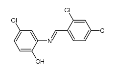 4-chloro-2-((2,4-dichlorobenzylidene)amino)phenol Structure