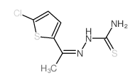 [1-(5-chlorothiophen-2-yl)ethylideneamino]thiourea structure