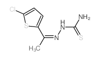 [1-(5-chlorothiophen-2-yl)ethylideneamino]thiourea Structure