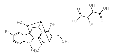 Ajmalanium, 10-bromo-17,21-dihydroxy-4-propyl-, (17R,21-alpha)-, salt with (R-(R*,R*))-2,3-dihydroxybutanedioic acid (1:1) structure