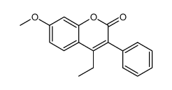 4-ethyl-7-methoxy-3-phenyl-2H-chromen-2-one Structure