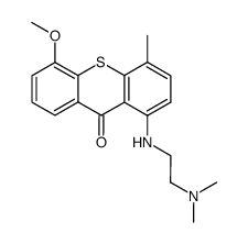 1-((2-(dimethylamino)ethyl)amino)-5-methoxy-4-methyl-9H-thioxanthen-9-one结构式