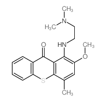1-(2-dimethylaminoethylamino)-2-methoxy-4-methyl-thioxanthen-9-one结构式