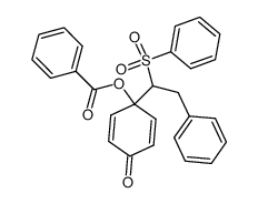 4-oxo-1-(2-phenyl-1-(phenylsulfonyl)ethyl)cyclohexa-2,5-dien-1-yl benzoate Structure