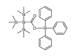 triphenylsilyl tris(trimethylsilyl)silanecarboxylate Structure