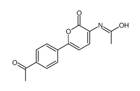 N-[6-(4-acetylphenyl)-2-oxopyran-3-yl]acetamide结构式