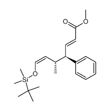 methyl (2E,4R,5S,6Z)-7-(tert-butyldimethylsiloxy)-5-methyl-4-phenylhepta-2,6-dienoate Structure