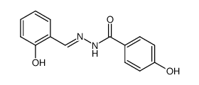 4-hydroxybenzoic acid [(2-hydroxyphenyl)methylene]hydrazide Structure