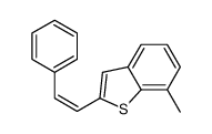 7-methyl-2-(2-phenylethenyl)-1-benzothiophene结构式