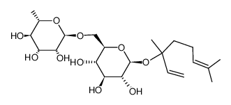 (R,S)-linalyl 6-O-α-L-rhamnopyranosyl-β-D-glucopyranoside结构式