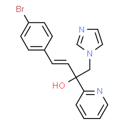 2-PYRIDINEMETHANOL, ALPHA-[(E)-2-(4-BROMOPHENYL)ETHENYL]-ALPHA-(1H-IMIDAZOL-1-YLMETHYL)- structure