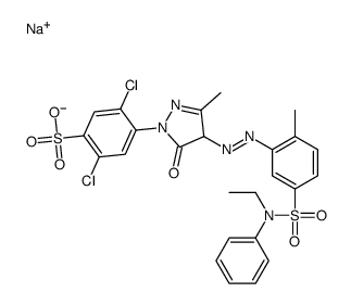 sodium 2,5-dichloro-4-[4-[[5-[(ethylphenylamino)sulphonyl]-o-tolyl]azo]-4,5-dihydro-3-methyl-5-oxo-1H-pyrazol-1-yl]benzenesulphonate picture