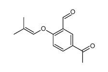 5-acetyl-2-(2-methylprop-1-enoxy)benzaldehyde Structure