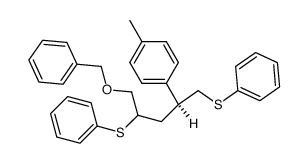 ((2S)-5-(benzyloxy)-2-(p-tolyl)pentane-1,4-diyl)bis(phenylsulfane)结构式