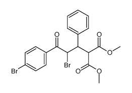 [2-bromo-3-(4-bromo-phenyl)-3-oxo-1-phenyl-propyl]-malonic acid dimethyl ester Structure