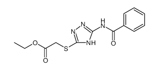 Acetic acid, 2-[[3-(benzoylamino)-1H-1,2,4-triazol-5-yl]thio]-, ethyl ester Structure
