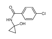 4-chloro-N-(1-hydroxycyclopropyl)benzamide结构式