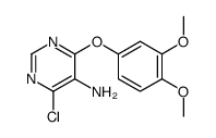 4-Chloro-6-(3,4-dimethoxyphenoxy)-5-pyrimidinamine结构式