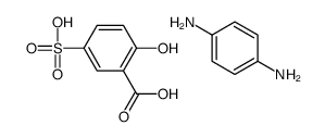 benzene-1,4-diamine,2-hydroxy-5-sulfobenzoic acid Structure