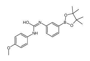 1-(4-Methoxyphenyl)-3-(3-(4,4,5,5-tetramethyl-1,3,2-dioxaborolan-2-yl)phenyl)urea结构式