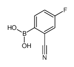 2-CYANO-4-FLUOROPHENYLBORONIC ACID Structure