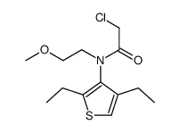 2-chloro-N-(2,4-diethylthiophen-3-yl)-N-(2-methoxyethyl)acetamide结构式