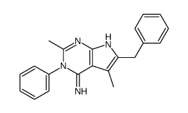 6-Benzyl-3,7-dihydro-2,5-dimethyl-3-phenyl-4H-pyrrolo<2,3-d>pyrimidin-4-imine Structure