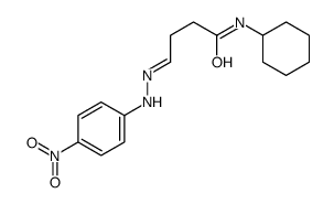 N-cyclohexyl-4-[(4-nitrophenyl)hydrazinylidene]butanamide结构式