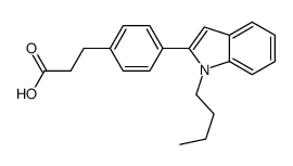 3-[4-(1-butylindol-2-yl)phenyl]propanoic acid结构式