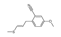 5-methoxy-2-(3-(methylthio)allyl)benzonitrile Structure