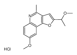 8-Methoxy-2-(1-methoxy-ethyl)-4-methyl-furo[3,2-c]quinoline; hydrochloride Structure