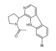 1-[2-(7-bromo-9H-pyrido[3,4-b]indol-1-yl)pyrrolidin-1-yl]ethanone Structure