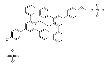 4-(4-methoxyphenyl)-1-[2-[4-(4-methoxyphenyl)-2,6-diphenylpyridin-1-ium-1-yl]ethyl]-2,6-diphenylpyridin-1-ium,diperchlorate结构式