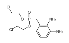 3-[bis(2-chloroethoxy)phosphorylmethyl]benzene-1,2-diamine Structure