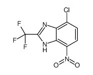4-chloro-7-nitro-2-(trifluoromethyl)-1H-benzimidazole结构式