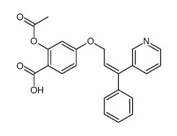 2-acetyloxy-4-(3-phenyl-3-pyridin-3-ylprop-2-enoxy)benzoic acid结构式