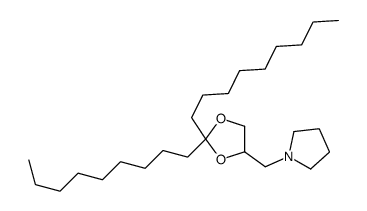 1-[[2,2-di(nonyl)-1,3-dioxolan-4-yl]methyl]pyrrolidine结构式