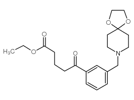 乙基 5-[3-[8-(1,4-二恶-8-氮杂螺-[4.5]癸基)甲基]苯基]-5-羰基戊酸酯结构式