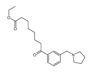 ETHYL 8-OXO-8-[3-(PYRROLIDINOMETHYL)PHENYL]OCTANOATE结构式