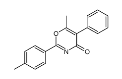 6-methyl-2-(4-methylphenyl)-5-phenyl-1,3-oxazin-4-one结构式