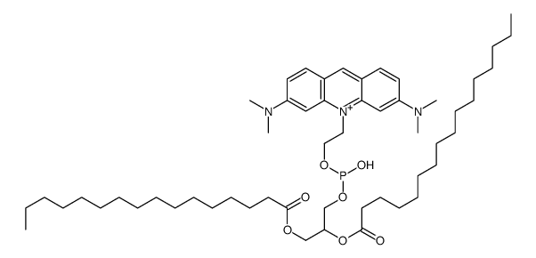 2-(3,6-bis(dimethylamino)-10-acridinyl)ethyl-(2,3-di-O-palmitoylglycero)phosphate Structure