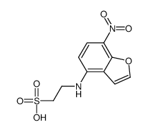 2-[(7-nitro-1-benzofuran-4-yl)amino]ethanesulfonic acid结构式